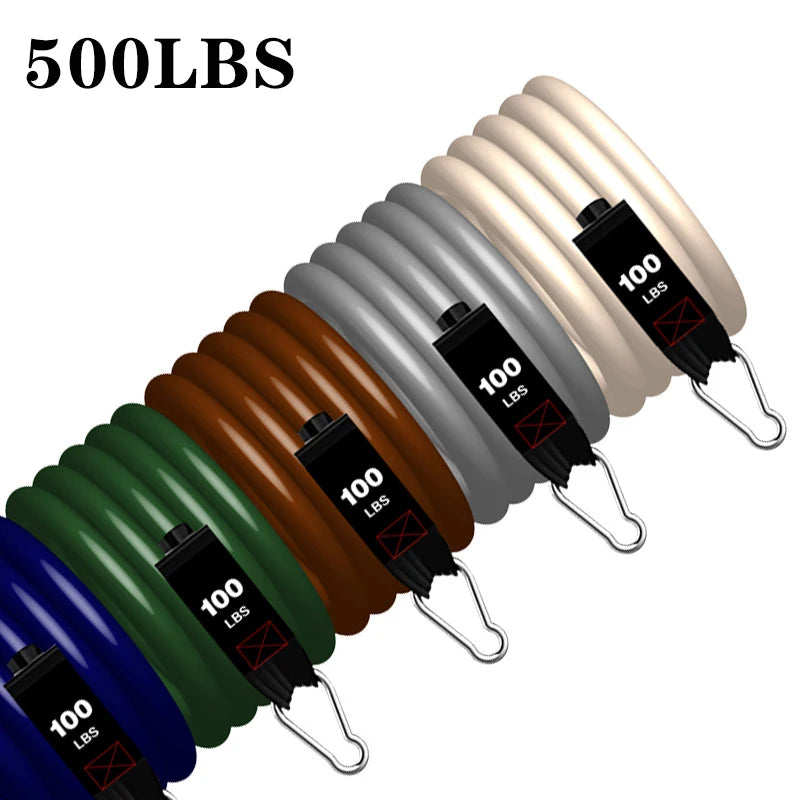 500LBS Fitness Bands Latex Pull Rope Pilates Bar Kit Resistance Bands Set Bodybuilding Elastic Bands Workout Bar Gym Equipment